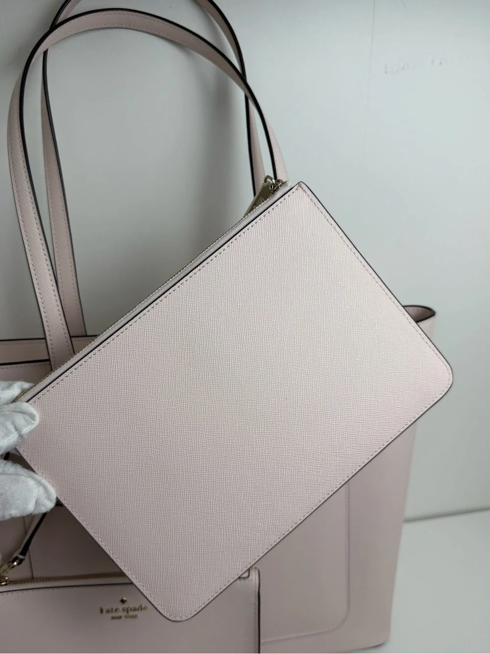 kate spade New York powder Pink Saffiano Leather Tote